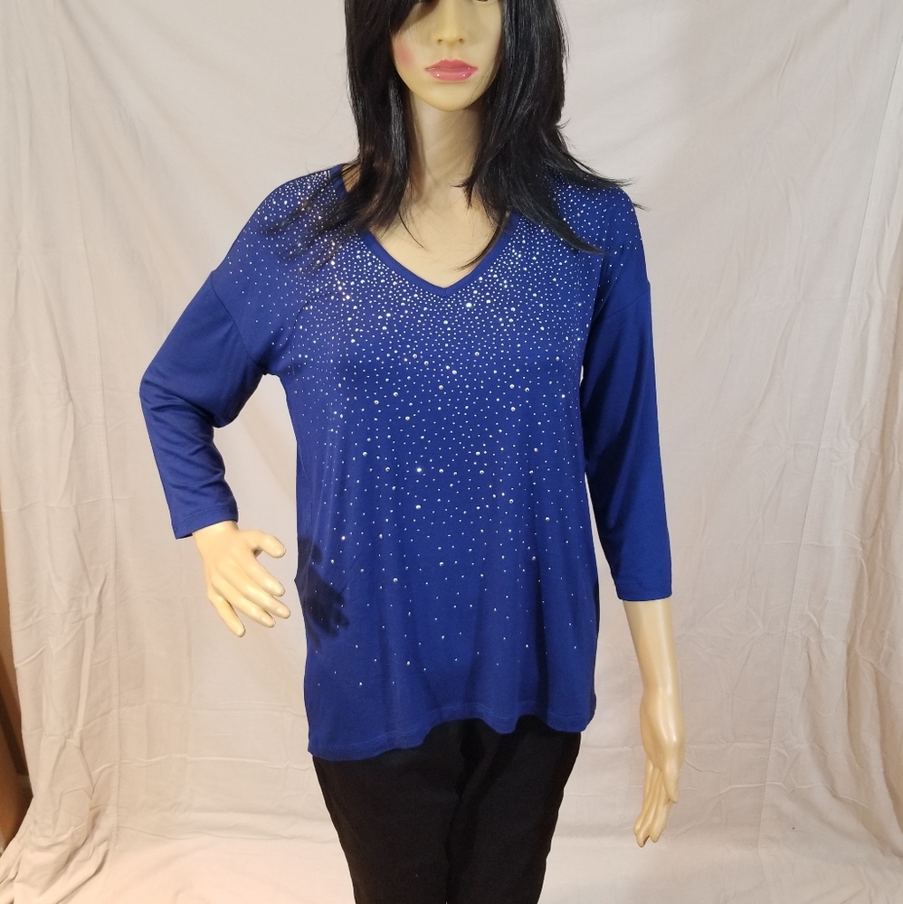 Design History Womens L/S V-Neck Top